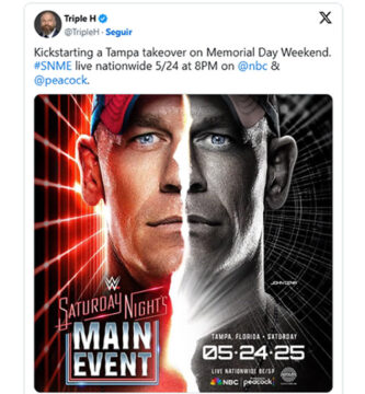 John Cena protagoniza el póster oficial de la próxima edición de WWE Saturday Night's Main Event