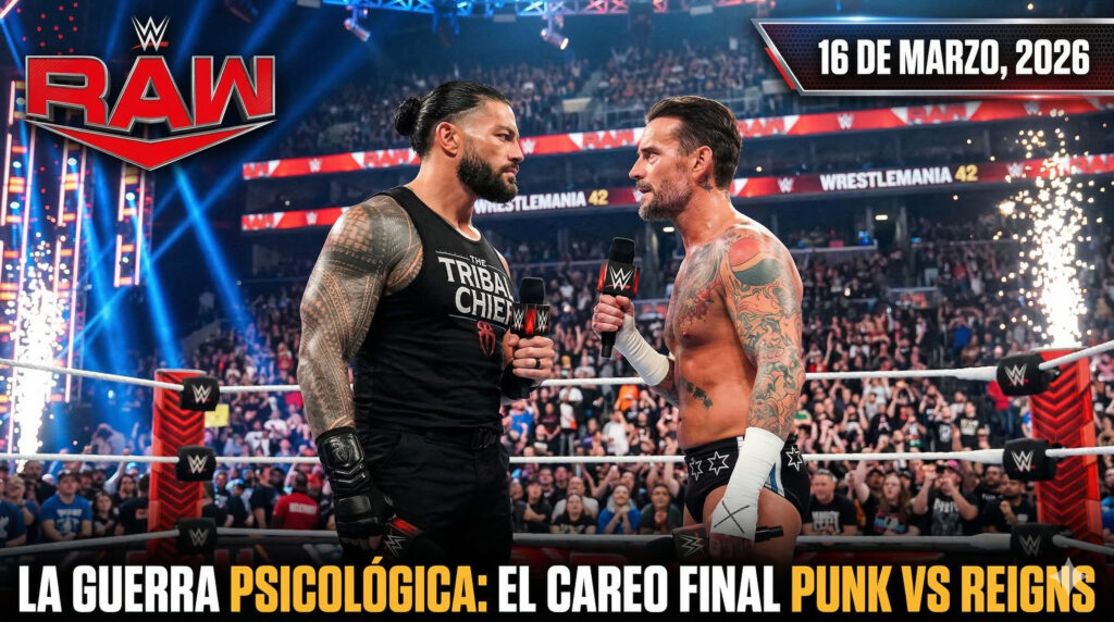 Resultados WWE Raw 16 de marzo del 2026 Promo Roman Reigns y Cm Punk Real Glass Netflix