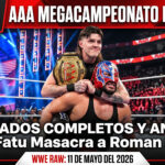 WWE Raw 11 de mayo del 2026